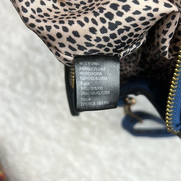 Unbranded large blue croc embossed faux leather convertible shoulder handbag - Picture 12 of 15